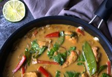 CHICKEN CURRY WITH CARROT AND TURNIP GREENS