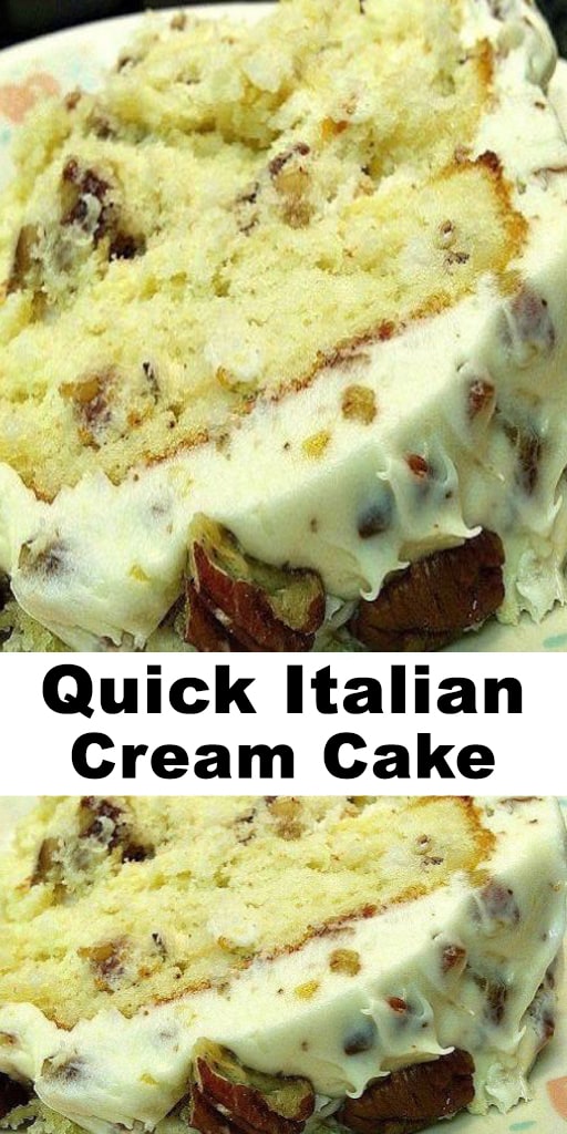 QUICK ITALIAN CREAM CAKE - Grandma's Things