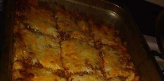 THREE CHEESE BEEF LASAGNA