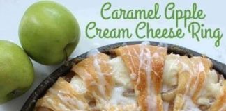 Caramel Apple Cream Cheese Crescent Ring