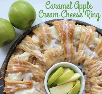 Caramel Apple Cream Cheese Crescent Ring