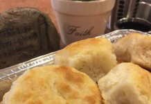 Buttermilk Biscuits Topped With Honey Butter