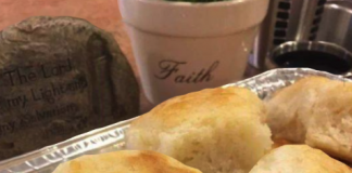 Buttermilk Biscuits Topped With Honey Butter