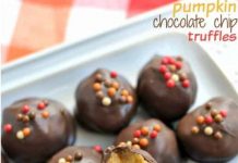 Pumpkin Chocolate Chip Cookie Dough Truffles