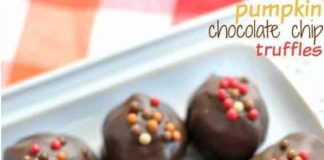 Pumpkin Chocolate Chip Cookie Dough Truffles