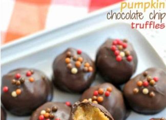 Pumpkin Chocolate Chip Cookie Dough Truffles