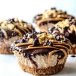 Almost No Bake Mini Chocolate Peanut Butter Pies