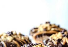 Almost No Bake Mini Chocolate Peanut Butter Pies