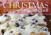 Christmas Cranberry Pound Cake