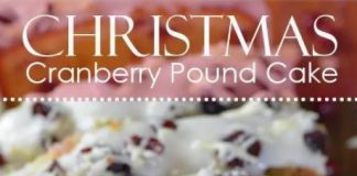 Christmas Cranberry Pound Cake