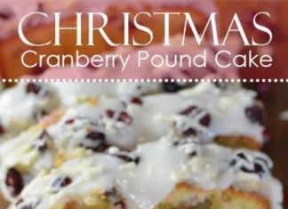 Christmas Cranberry Pound Cake