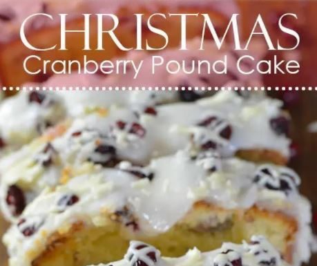 Christmas Cranberry Pound Cake