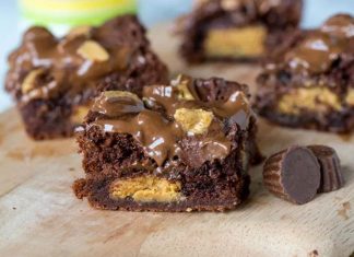 PEANUT BUTTER STUFFED BROWNIES