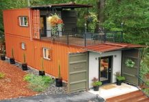 Couple converts two shipping containers into an eye-catching modern home in just 10 months