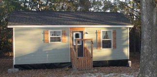 The small house of the mother-daughter duo is a comfortable refuge in the middle of the forest