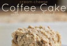 Cream Cheese Coffee Cake with Cinnamon Streusel