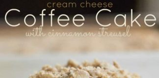 Cream Cheese Coffee Cake with Cinnamon Streusel
