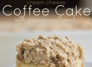 Cream Cheese Coffee Cake with Cinnamon Streusel