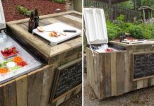 How to turn an old refrigerator into a beautiful outdoor bar