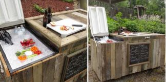 How to turn an old refrigerator into a beautiful outdoor bar
