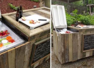 How to turn an old refrigerator into a beautiful outdoor bar