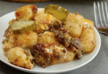 BACON CHEESEBURGER TATER TOT CASSEROLE