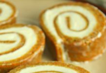 Carrot Cake Roll with Cream Cheese Filling