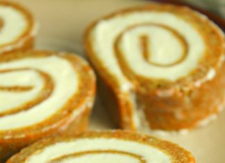 Carrot Cake Roll with Cream Cheese Filling