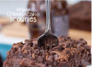 Hot Fudge Cheesecake Brownies