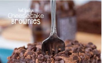 Hot Fudge Cheesecake Brownies
