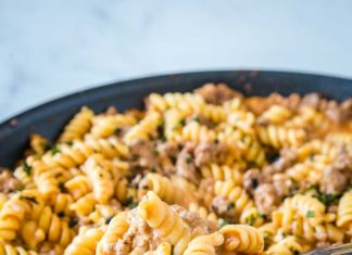 CREAMY BEEF PASTA