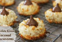 Chocolate Kissed Coconut Macaroons