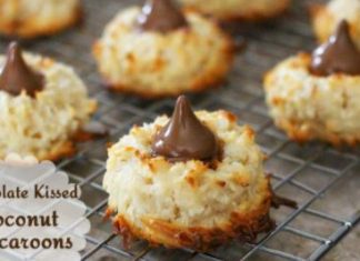 Chocolate Kissed Coconut Macaroons
