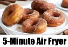 CINNAMON SUGAR AIR FRYER DONUTS (4-INGREDIENTS)