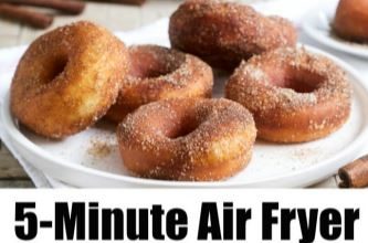 CINNAMON SUGAR AIR FRYER DONUTS (4-INGREDIENTS)