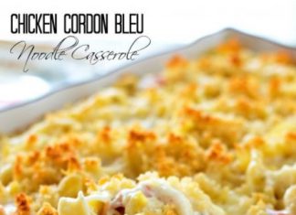 Chicken Cordon Bleu Noodle Casserole