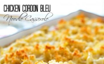 Chicken Cordon Bleu Noodle Casserole