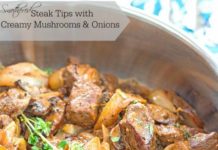Smothered Steak Tips With Creamy Mushrooms And Onions