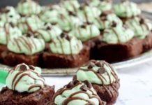 Mint Chocolate Chip Brownie Bites