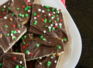 CHOCOLATE SALTINE TOFFEE (AKA CHRISTMAS CRACK)
