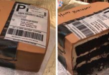 Husband Gifts Wife A Birthday Cake In The Shape Of Her Favorite Thing – An Amazon Prime Parcel