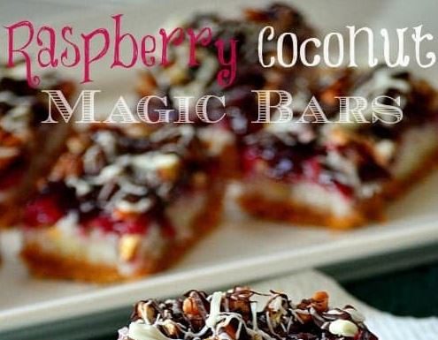 Raspberry Coconut Magic Bars