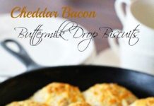 Cheddar Bacon Buttermilk Drop Biscuits