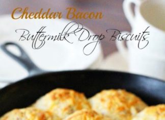 Cheddar Bacon Buttermilk Drop Biscuits