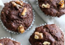 Peanut Butter Chocolate Banana Muffins