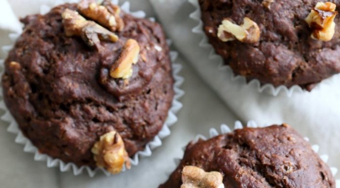 Peanut Butter Chocolate Banana Muffins