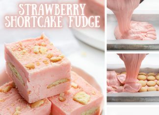 Strawberry Shortcake Fudge