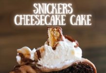 Snickers Cheesecake Cake