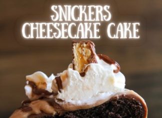 Snickers Cheesecake Cake