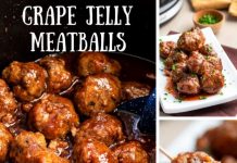 Crockpot Grape Jelly Meatballs